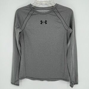 Under Armour Women's Gray ColdGear Fitted Long Sleeve Shirt Size Small